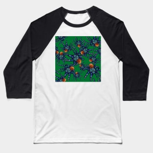 Greenbottle Blue Tarantula All Over Print (Black Outline) Baseball T-Shirt